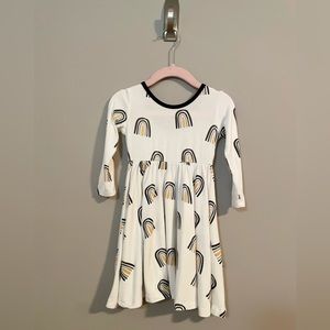 Kyte baby 18-24m long sleeve twirl dress - METALLIC RAINBOW